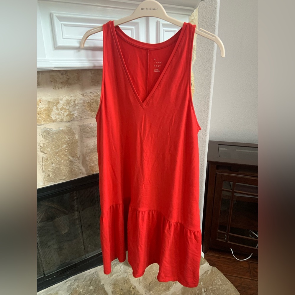 Red Knee-Length Dress